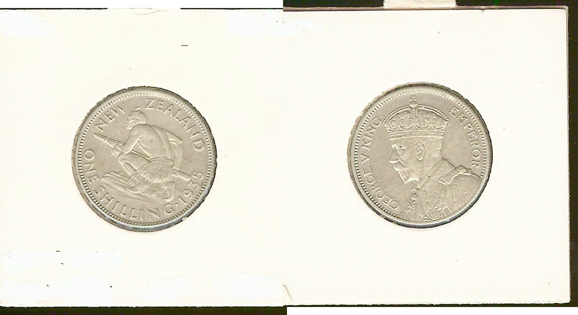 New Zealand shilling 1935 EF+